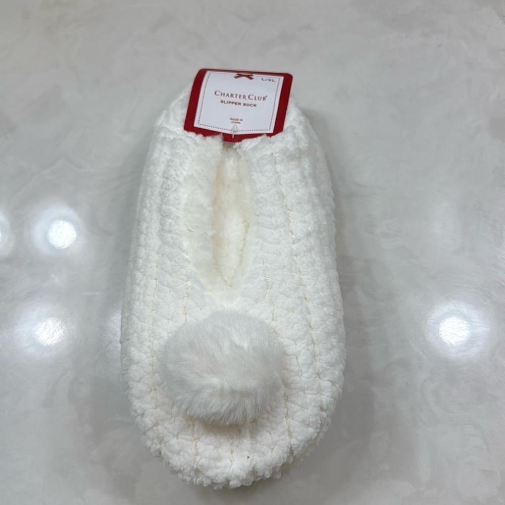 Charter Club Slipper Sock Size L/XL NWT